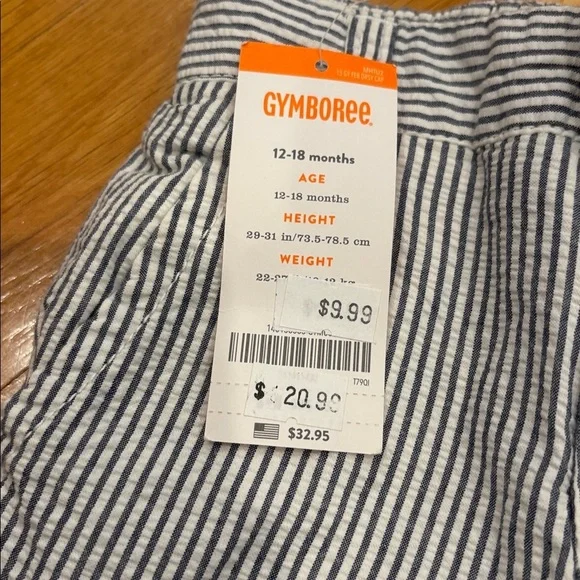 Gymboree Navy and White Striped Kids Pants - Picture 2 of 3